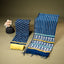 Neel Pushpa Chanderi Silk 3 Piece Unstitched Suit Set – Indigo Blue & Mustard Yellow | PRE-ORDER
