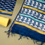 Neel Pushpa Chanderi Silk 3 Piece Unstitched Suit Set – Indigo Blue & Mustard Yellow | PRE-ORDER