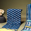 Neel Pushpa Chanderi Silk 3 Piece Unstitched Suit Set – Indigo Blue & Mustard Yellow | PRE-ORDER