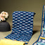 Neel Pushpa Chanderi Silk 3 Piece Unstitched Suit Set – Indigo Blue & Mustard Yellow | PRE-ORDER