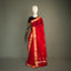 Rani Red Chanderi Silk Saree – Gold Zari Border