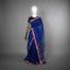 Rangrekha Royal Blue Silk Cotton Jamdani Saree – Crimson-Edged Gold Zari Border