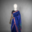 Rangrekha Royal Blue Silk Cotton Jamdani Saree – Crimson-Edged Gold Zari Border