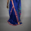 Rangrekha Royal Blue Silk Cotton Jamdani Saree – Crimson-Edged Gold Zari Border