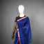 Rangrekha Royal Blue Silk Cotton Jamdani Saree – Crimson-Edged Gold Zari Border