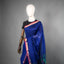 Rangrekha Royal Blue Silk Cotton Jamdani Saree – Crimson-Edged Gold Zari Border