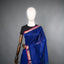 Rangrekha Royal Blue Silk Cotton Jamdani Saree – Crimson-Edged Gold Zari Border
