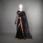 Rangrekha Black Silk Cotton Jamdani Saree – Crimson-Edged Gold Zari Border