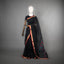 Rangrekha Black Silk Cotton Jamdani Saree – Crimson-Edged Gold Zari Border