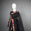 Rangrekha Black Silk Cotton Jamdani Saree – Crimson-Edged Gold Zari Border