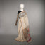 Rangrekha Beige Tussar-Tone Silk Cotton Jamdani Saree – Black-Edged Gold Zari Border
