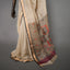 Rangrekha Beige Tussar-Tone Silk Cotton Jamdani Saree – Black-Edged Gold Zari Border