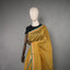 Rangrekha Mustard Yellow Silk Cotton Jamdani Saree – Teal Green-Edged Gold Zari Border