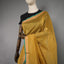 Rangrekha Mustard Yellow Silk Cotton Jamdani Saree – Teal Green-Edged Gold Zari Border