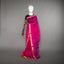 Rangrekha Rani Pink Silk Cotton Jamdani Saree – Orange-Edged Gold Zari Border
