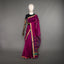 Rangrekha Wine Purple Silk Cotton Jamdani Saree – Teal Green-Edged Gold Zari Border