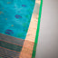 Rangrekha Peacock Teal Silk Cotton Jamdani Saree – Green-Edged Gold Zari Border