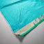 Rangrekha Peacock Teal Silk Cotton Jamdani Saree – Green-Edged Gold Zari Border