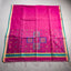 Rangrekha Wine Purple Silk Cotton Jamdani Saree – Teal Green-Edged Gold Zari Border