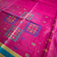 Rangrekha Wine Purple Silk Cotton Jamdani Saree – Teal Green-Edged Gold Zari Border