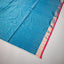 Rangrekha Ocean Teal Silk Cotton Jamdani Saree – Crimson-Edged Gold Zari Border