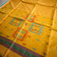 Rangrekha Mustard Yellow Silk Cotton Jamdani Saree – Teal Green-Edged Gold Zari Border