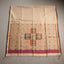 Rangrekha Beige Tussar-Tone Silk Cotton Jamdani Saree – Black-Edged Gold Zari Border
