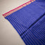Rangrekha Royal Blue Silk Cotton Jamdani Saree – Crimson-Edged Gold Zari Border
