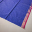 Rangrekha Royal Blue Silk Cotton Jamdani Saree – Crimson-Edged Gold Zari Border
