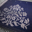 Navy Blue Cotton Jamdani Saree - White Floral Motifs & Woven Border