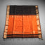 Black & Orange Maheshwari Silk Saree – Antique Gold Zari Border & Contrast Pallu