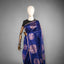 Midnight Blue Matka Silk Jamdani Saree - Gold Floral Motifs & Zari Border