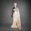Ivory Matka Silk Jamdani Saree - Champagne Gold Floral Motifs & Zari Border