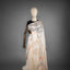 Ivory Matka Silk Jamdani Saree - Champagne Gold Floral Motifs & Zari Border