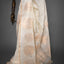 Ivory Matka Silk Jamdani Saree - Champagne Gold Floral Motifs & Zari Border
