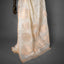 Ivory Matka Silk Jamdani Saree - Champagne Gold Floral Motifs & Zari Border