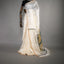 Pushparaga - Ivory, Teal & Ochre Handwoven Matka silk Jamdani saree