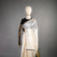 Pushparaga - Ivory, Teal & Ochre Handwoven Matka silk Jamdani saree