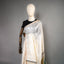 Pushparaga - Ivory, Teal & Ochre Handwoven Matka silk Jamdani saree