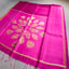 Pushparaga - Fuchsia Pink handwoven Matka silk Jamdani saree