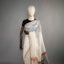 Pushparaga - Ivory, Wine & Charcoal handwoven Matka silk Jamdani saree