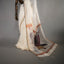 Pushparaga - Ivory, Wine & Charcoal handwoven Matka silk Jamdani saree