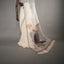 Pushparaga - Ivory, Wine & Charcoal handwoven Matka silk Jamdani saree