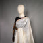 Pushparaga - Ivory, Wine & Charcoal handwoven Matka silk Jamdani saree