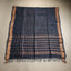 Ratnabali Charcoal Black Tussar Matka Banarasi Saree -Antique Copper Zari Border