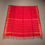 Ratnabali Crimson Red Tussar Matka Banarasi Saree - Antique Gold Zari Border