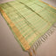 Ratnabali Sage Green Tussar Matka Banarasi Saree - Antique Gold Zari Border