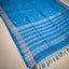 Ratnabali Peacock Blue Tussar Matka Banarasi Saree - Antique Silver-Gold Zari Border