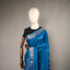 Ratnabali Peacock Blue Tussar Matka Banarasi Saree - Antique Silver-Gold Zari Border