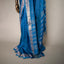 Ratnabali Peacock Blue Tussar Matka Banarasi Saree - Antique Silver-Gold Zari Border